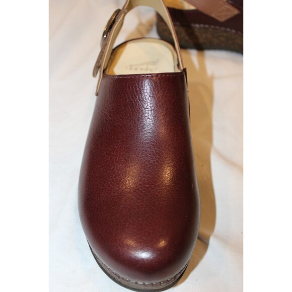 DANSKO WOMEN'S MERRIN MULE STRAP CLOGS MILLED CORDOVAN NIB EU 36 US 5.5-6 - Picture 5 of 6